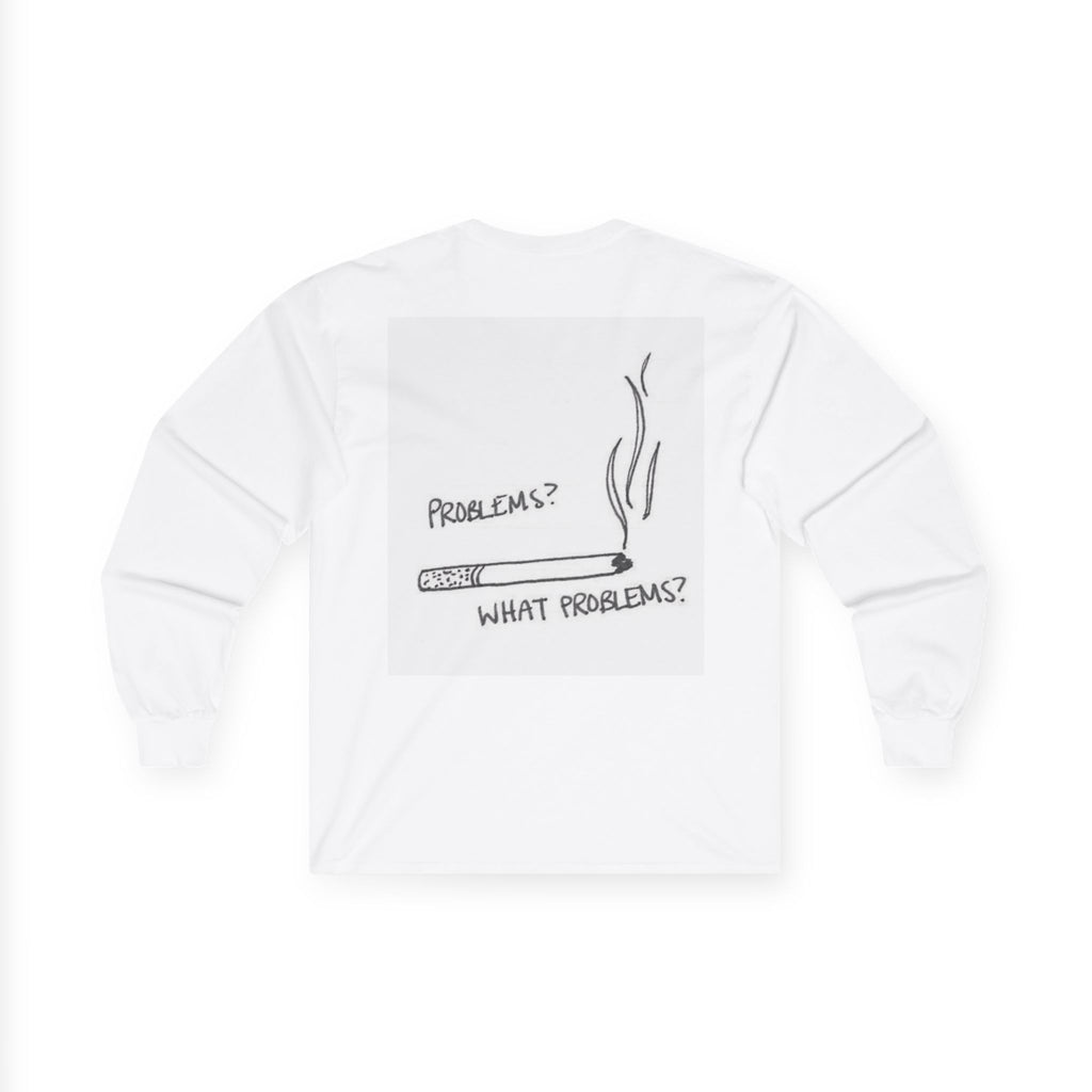 What Problems? Casual Long Sleeve Tee for Relaxed Vibes, Perfect for Gift Giving, Everyday Wear, Party, or Celebrations, Features 'Problems? What [...]